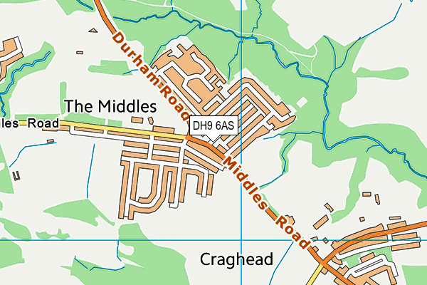 DH9 6AS map - OS VectorMap District (Ordnance Survey) DH9 6AS map - OS VectorMap District (Ordnance Survey)