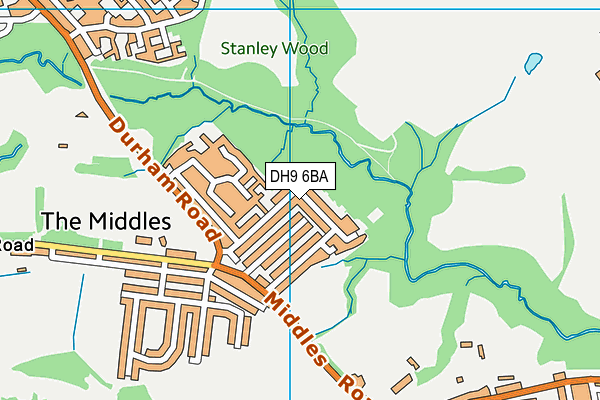 DH9 6BA map - OS VectorMap District (Ordnance Survey) DH9 6BA map - OS VectorMap District (Ordnance Survey)