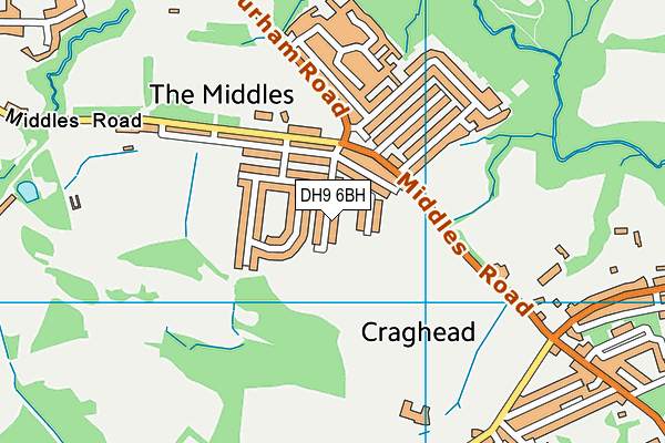 DH9 6BH map - OS VectorMap District (Ordnance Survey) DH9 6BH map - OS VectorMap District (Ordnance Survey)