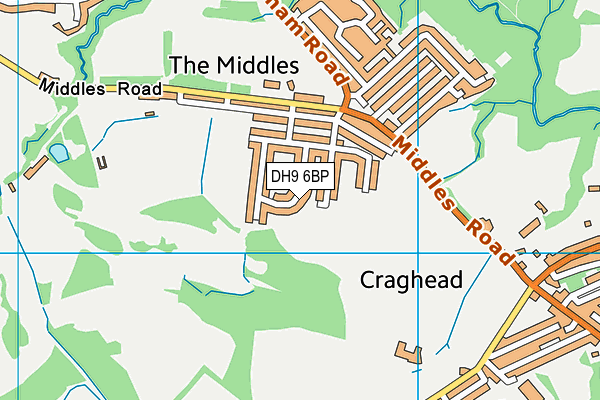 DH9 6BP map - OS VectorMap District (Ordnance Survey) DH9 6BP map - OS VectorMap District (Ordnance Survey)