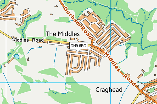 DH9 6BQ map - OS VectorMap District (Ordnance Survey) DH9 6BQ map - OS VectorMap District (Ordnance Survey)