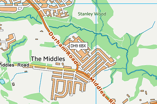 DH9 6BX map - OS VectorMap District (Ordnance Survey) DH9 6BX map - OS VectorMap District (Ordnance Survey)