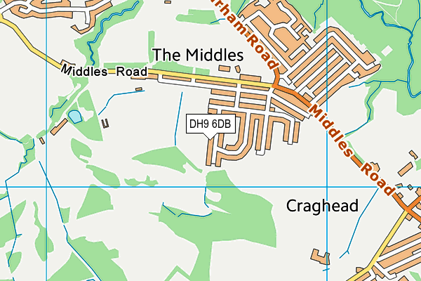 DH9 6DB map - OS VectorMap District (Ordnance Survey) DH9 6DB map - OS VectorMap District (Ordnance Survey)