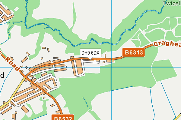DH9 6DX map - OS VectorMap District (Ordnance Survey) DH9 6DX map - OS VectorMap District (Ordnance Survey)