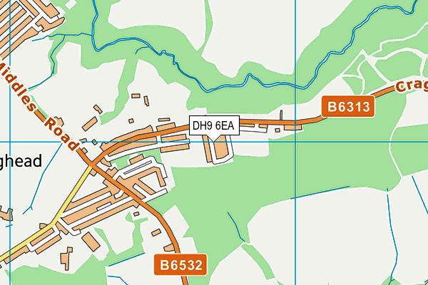 DH9 6EA map - OS VectorMap District (Ordnance Survey) DH9 6EA map - OS VectorMap District (Ordnance Survey)