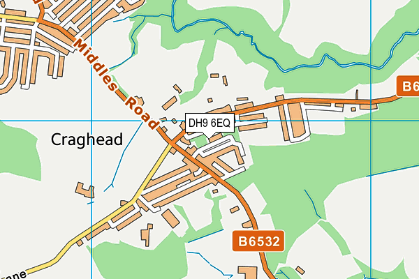 DH9 6EQ map - OS VectorMap District (Ordnance Survey) DH9 6EQ map - OS VectorMap District (Ordnance Survey)