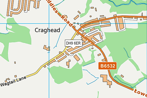 DH9 6ER map - OS VectorMap District (Ordnance Survey) DH9 6ER map - OS VectorMap District (Ordnance Survey)