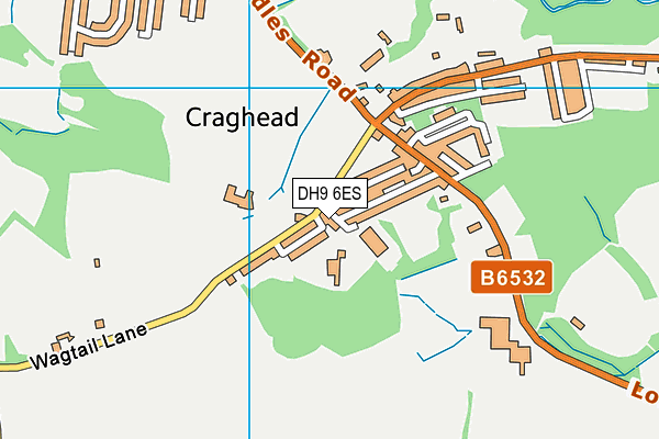 DH9 6ES map - OS VectorMap District (Ordnance Survey) DH9 6ES map - OS VectorMap District (Ordnance Survey)