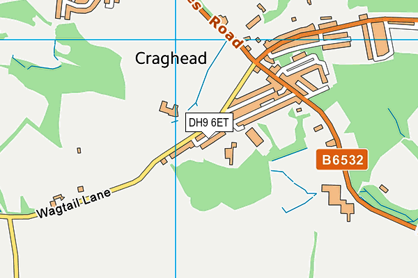 DH9 6ET map - OS VectorMap District (Ordnance Survey) DH9 6ET map - OS VectorMap District (Ordnance Survey)
