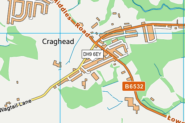 DH9 6EY map - OS VectorMap District (Ordnance Survey) DH9 6EY map - OS VectorMap District (Ordnance Survey)