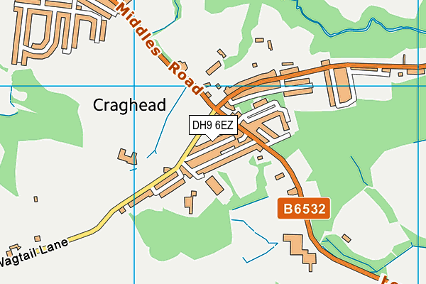 DH9 6EZ map - OS VectorMap District (Ordnance Survey)