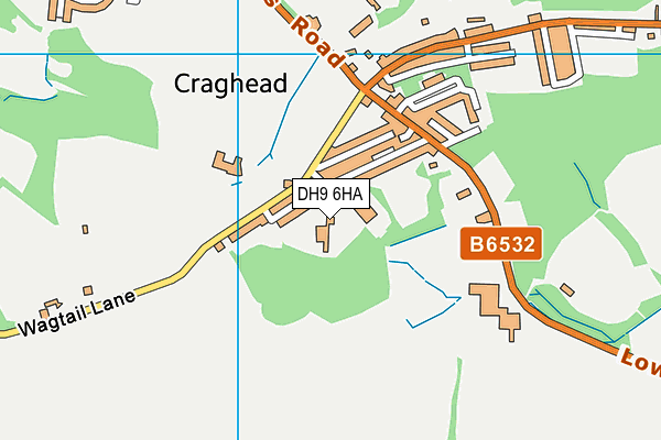 DH9 6HA map - OS VectorMap District (Ordnance Survey) DH9 6HA map - OS VectorMap District (Ordnance Survey)