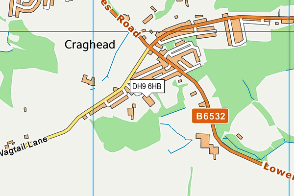 DH9 6HB map - OS VectorMap District (Ordnance Survey) DH9 6HB map - OS VectorMap District (Ordnance Survey)