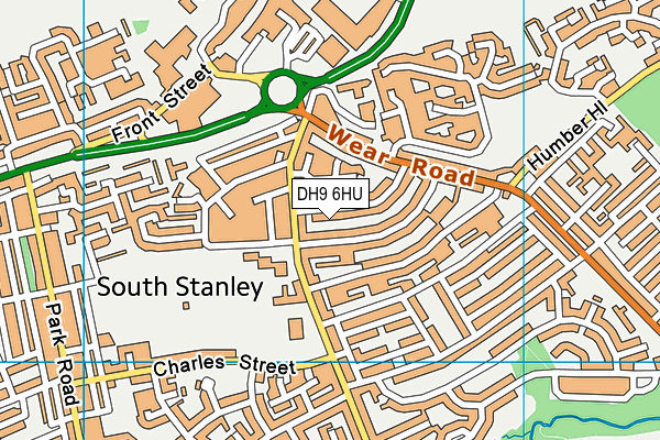 DH9 6HU map - OS VectorMap District (Ordnance Survey)