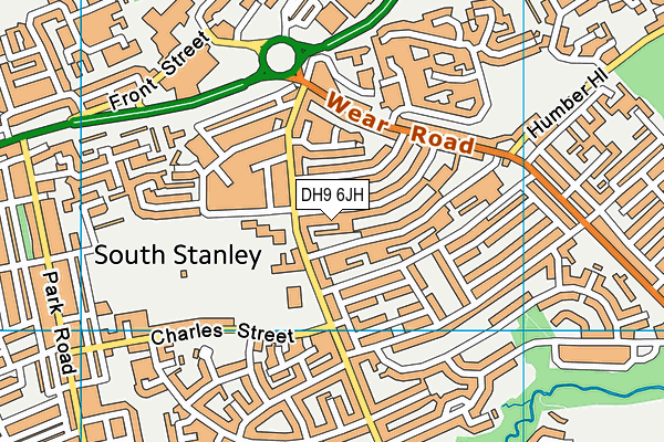 DH9 6JH map - OS VectorMap District (Ordnance Survey)
