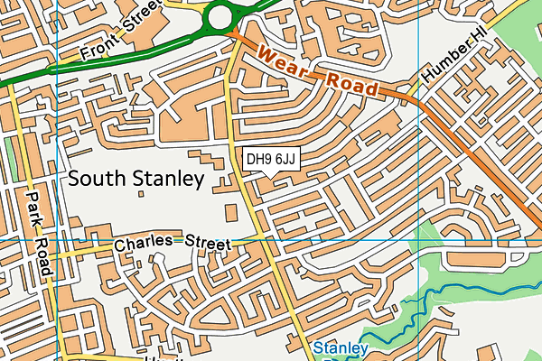 DH9 6JJ map - OS VectorMap District (Ordnance Survey) DH9 6JJ map - OS VectorMap District (Ordnance Survey)