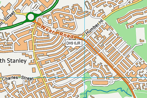 DH9 6JR map - OS VectorMap District (Ordnance Survey) DH9 6JR map - OS VectorMap District (Ordnance Survey)