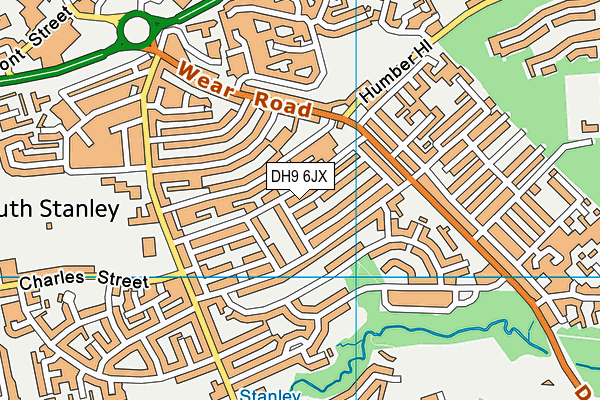 DH9 6JX map - OS VectorMap District (Ordnance Survey) DH9 6JX map - OS VectorMap District (Ordnance Survey)