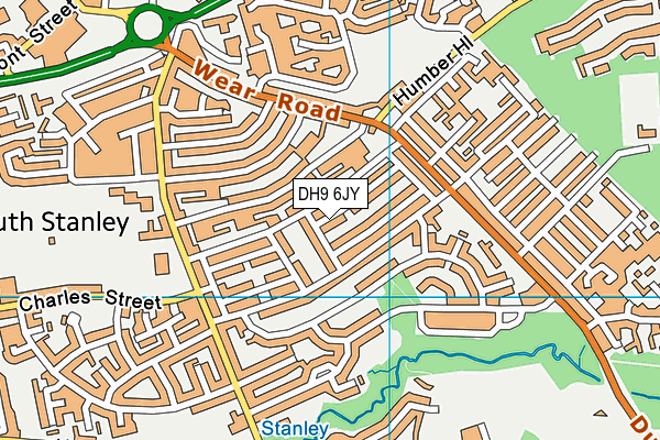 DH9 6JY map - OS VectorMap District (Ordnance Survey) DH9 6JY map - OS VectorMap District (Ordnance Survey)