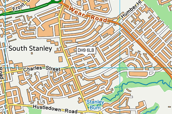 DH9 6LB map - OS VectorMap District (Ordnance Survey)