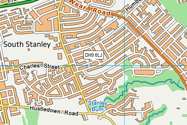 DH9 6LJ map - OS VectorMap District (Ordnance Survey) DH9 6LJ map - OS VectorMap District (Ordnance Survey)