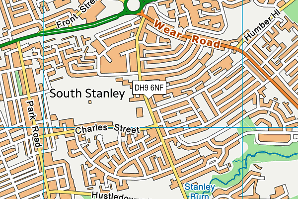DH9 6NF map - OS VectorMap District (Ordnance Survey)