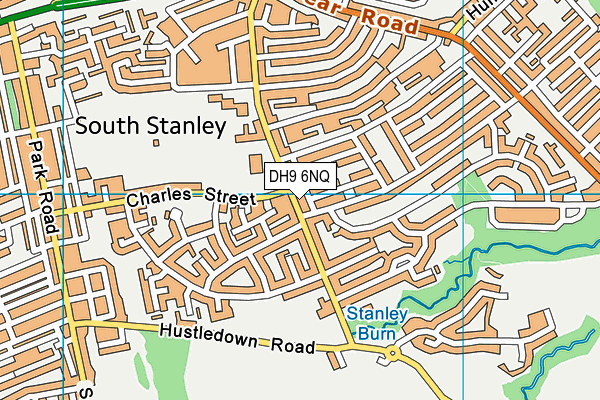 DH9 6NQ map - OS VectorMap District (Ordnance Survey)
