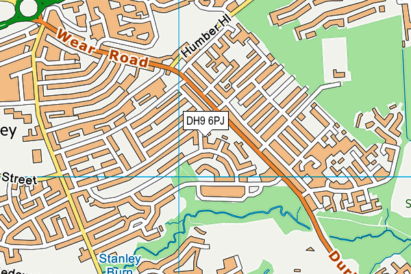 DH9 6PJ map - OS VectorMap District (Ordnance Survey)