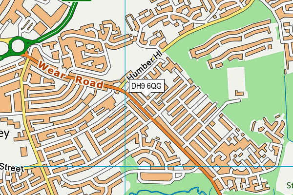 DH9 6QG map - OS VectorMap District (Ordnance Survey)
