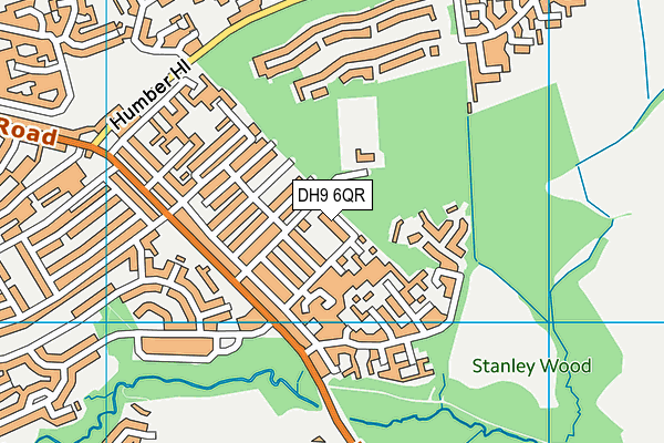 DH9 6QR map - OS VectorMap District (Ordnance Survey)