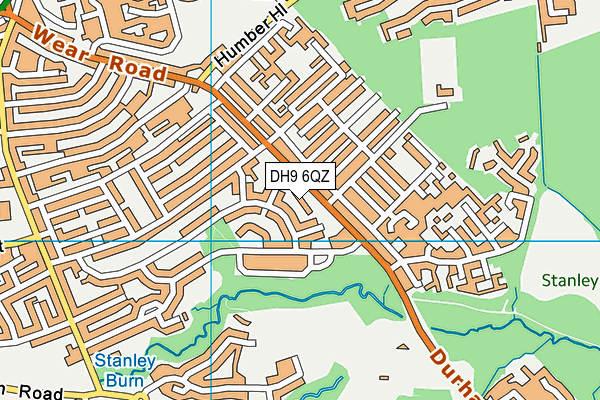 DH9 6QZ map - OS VectorMap District (Ordnance Survey)