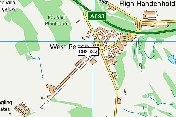 DH9 6SQ map - OS VectorMap District (Ordnance Survey) DH9 6SQ map - OS VectorMap District (Ordnance Survey)