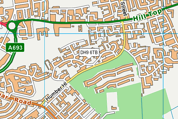 DH9 6TB map - OS VectorMap District (Ordnance Survey) DH9 6TB map - OS VectorMap District (Ordnance Survey)