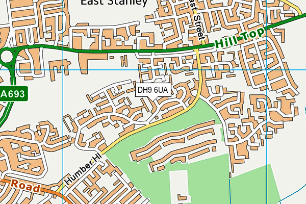 DH9 6UA map - OS VectorMap District (Ordnance Survey) DH9 6UA map - OS VectorMap District (Ordnance Survey)