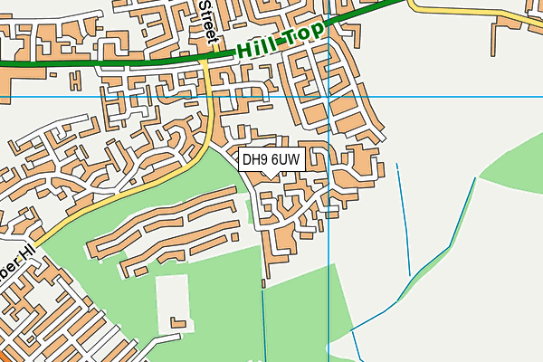 DH9 6UW map - OS VectorMap District (Ordnance Survey) DH9 6UW map - OS VectorMap District (Ordnance Survey)