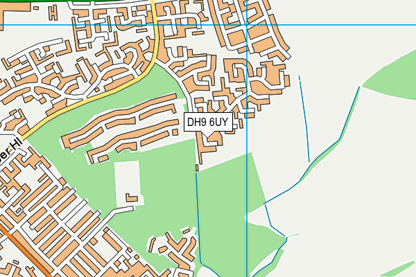 DH9 6UY map - OS VectorMap District (Ordnance Survey) DH9 6UY map - OS VectorMap District (Ordnance Survey)