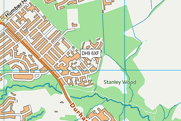 DH9 6XF map - OS VectorMap District (Ordnance Survey) DH9 6XF map - OS VectorMap District (Ordnance Survey)