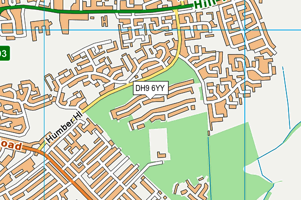 DH9 6YY map - OS VectorMap District (Ordnance Survey) DH9 6YY map - OS VectorMap District (Ordnance Survey)