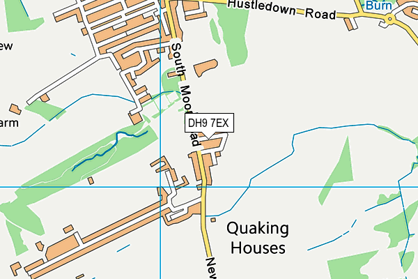 DH9 7EX map - OS VectorMap District (Ordnance Survey) DH9 7EX map - OS VectorMap District (Ordnance Survey)