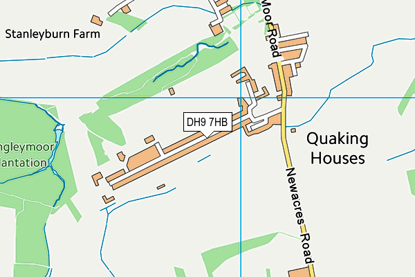 DH9 7HB map - OS VectorMap District (Ordnance Survey) DH9 7HB map - OS VectorMap District (Ordnance Survey)
