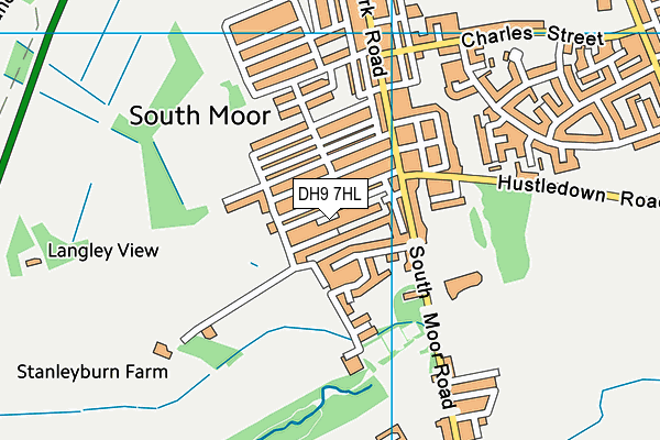 DH9 7HL map - OS VectorMap District (Ordnance Survey) DH9 7HL map - OS VectorMap District (Ordnance Survey)