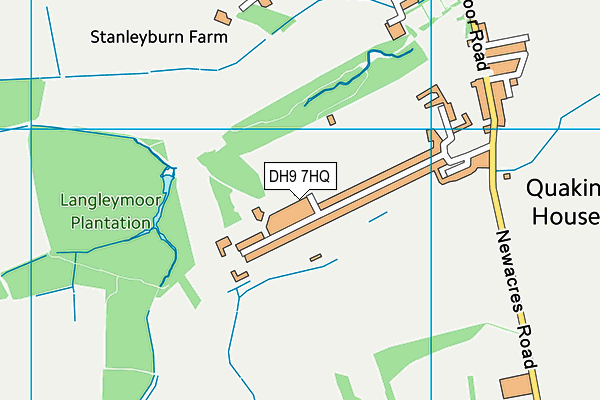 DH9 7HQ map - OS VectorMap District (Ordnance Survey)