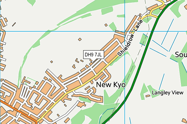 DH9 7JL map - OS VectorMap District (Ordnance Survey) DH9 7JL map - OS VectorMap District (Ordnance Survey)