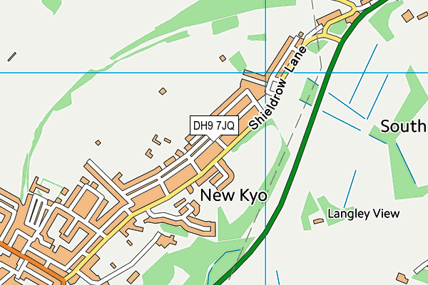 DH9 7JQ map - OS VectorMap District (Ordnance Survey) DH9 7JQ map - OS VectorMap District (Ordnance Survey)