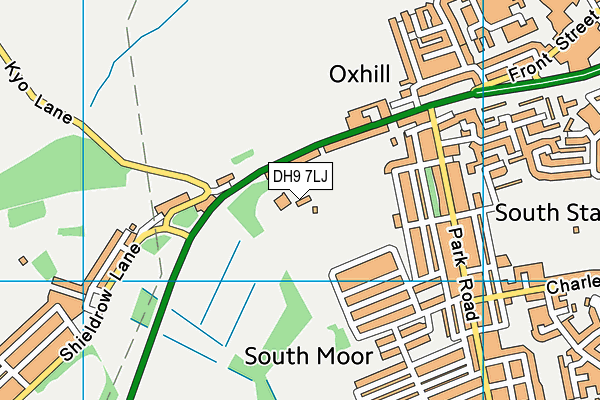 DH9 7LJ map - OS VectorMap District (Ordnance Survey) DH9 7LJ map - OS VectorMap District (Ordnance Survey)