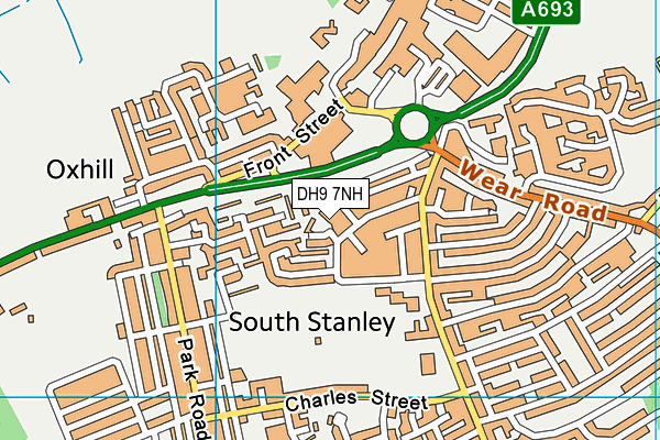 DH9 7NH map - OS VectorMap District (Ordnance Survey) DH9 7NH map - OS VectorMap District (Ordnance Survey)