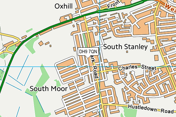 DH9 7QN map - OS VectorMap District (Ordnance Survey) DH9 7QN map - OS VectorMap District (Ordnance Survey)