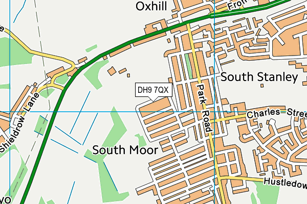 DH9 7QX map - OS VectorMap District (Ordnance Survey) DH9 7QX map - OS VectorMap District (Ordnance Survey)