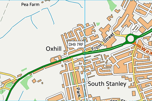 DH9 7RF map - OS VectorMap District (Ordnance Survey)
