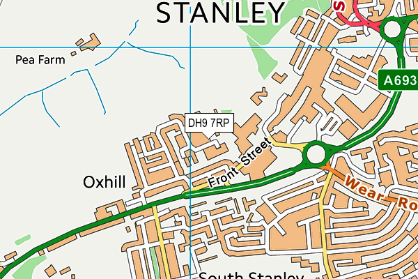 DH9 7RP map - OS VectorMap District (Ordnance Survey) DH9 7RP map - OS VectorMap District (Ordnance Survey)